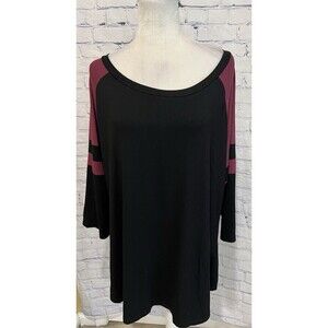 Avenue Women's Plus Size 3/4 Relaxed Print Top Size 22/24